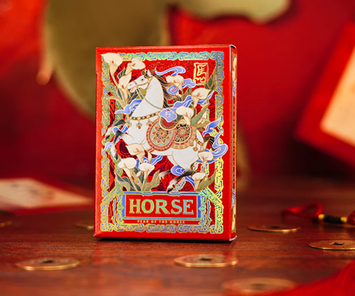 80862-full Year of the Horse (Red) Playing Cards by TCC Fashion