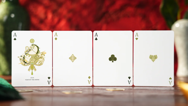 Year of the Horse (Green) Playing Cards by TCC Fashion