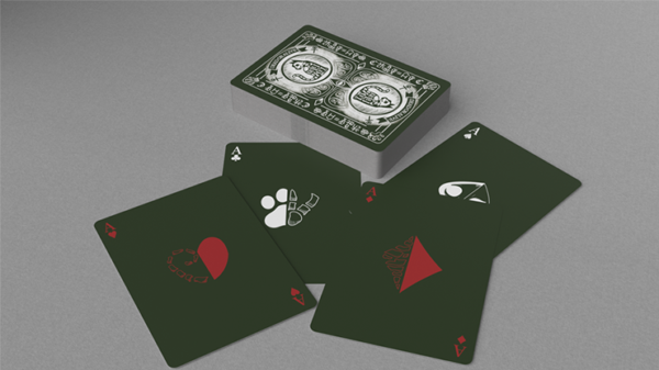 80937-alt1 Schrodinger's Cat: Alive Green Edition Playing Cards