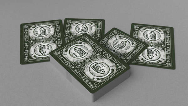 80937-alt4 Schrodinger's Cat: Alive Green Edition Playing Cards