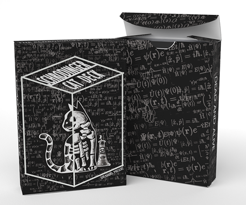80967-full Schrodinger's Cat: Quantum Gilded Dead Black Playing Cards