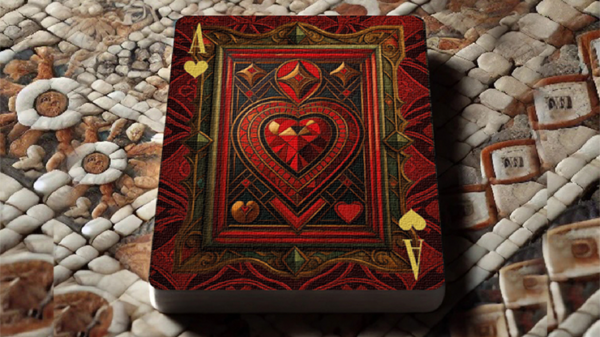 80701-alt5 The Spirit of Cubism (Dark Red) Playing Cards