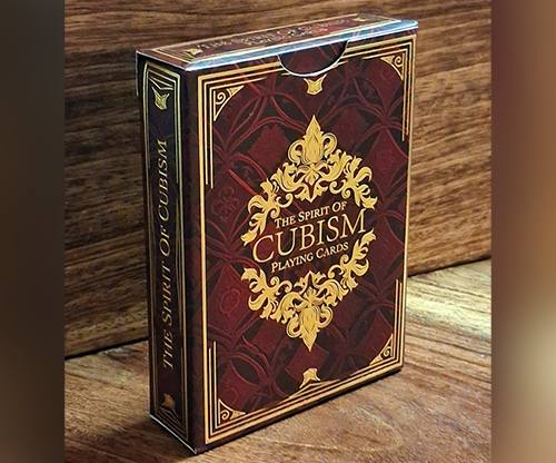 The Spirit of Cubism (Dark Red) Playing Cards