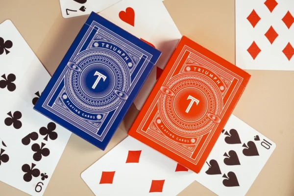 Triumph_1.jpg Triumph Playing Cards by TCC (Red) (Marked)