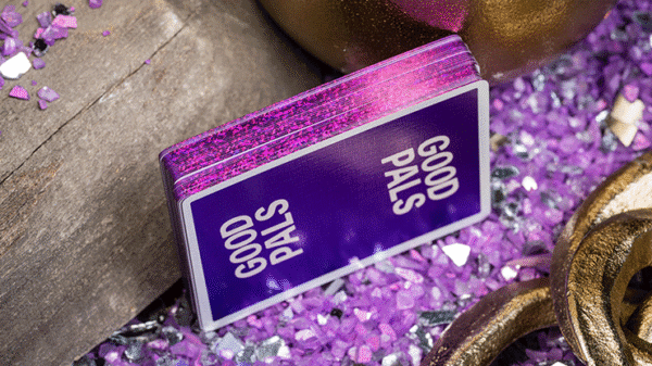 81136-alt3 GILDED Good Pals Purple Foil Logo Playing Cards