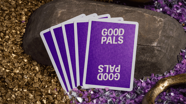 81136-alt4 GILDED Good Pals Purple Foil Logo Playing Cards