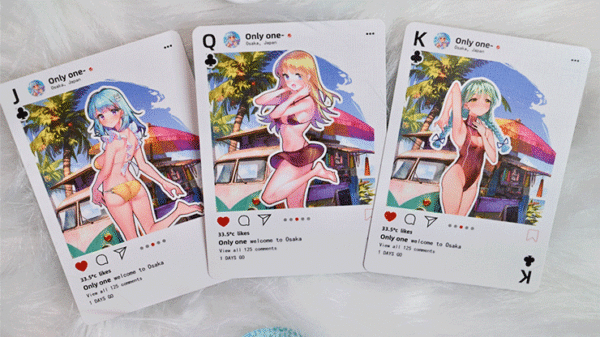 81276-alt4 Sweet Cosplay Show - Azure Summer (Grading Box) Playing Cards