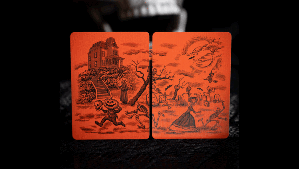 81405-alt2 OCTOBER V2 PUMPKIN ORANGE PLAYING CARDS