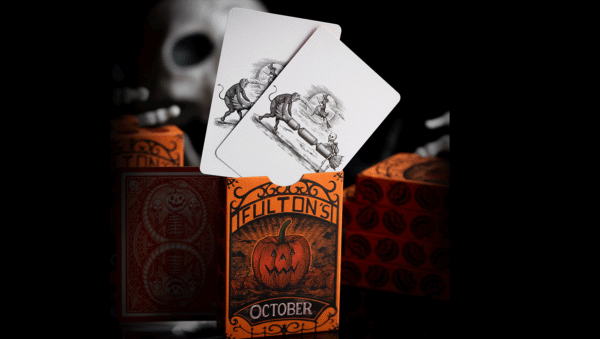 81405-alt3 OCTOBER V2 PUMPKIN ORANGE PLAYING CARDS