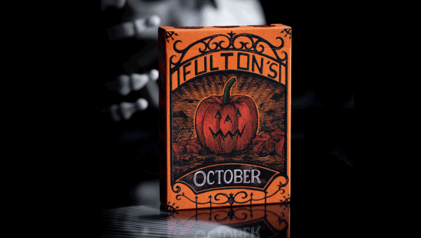 81405-full OCTOBER V2 PUMPKIN ORANGE PLAYING CARDS